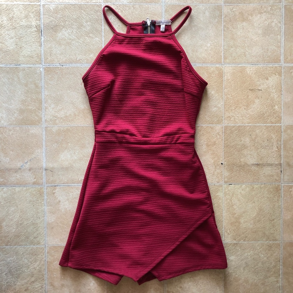 Charlotte Russe Red Romper Sz XS